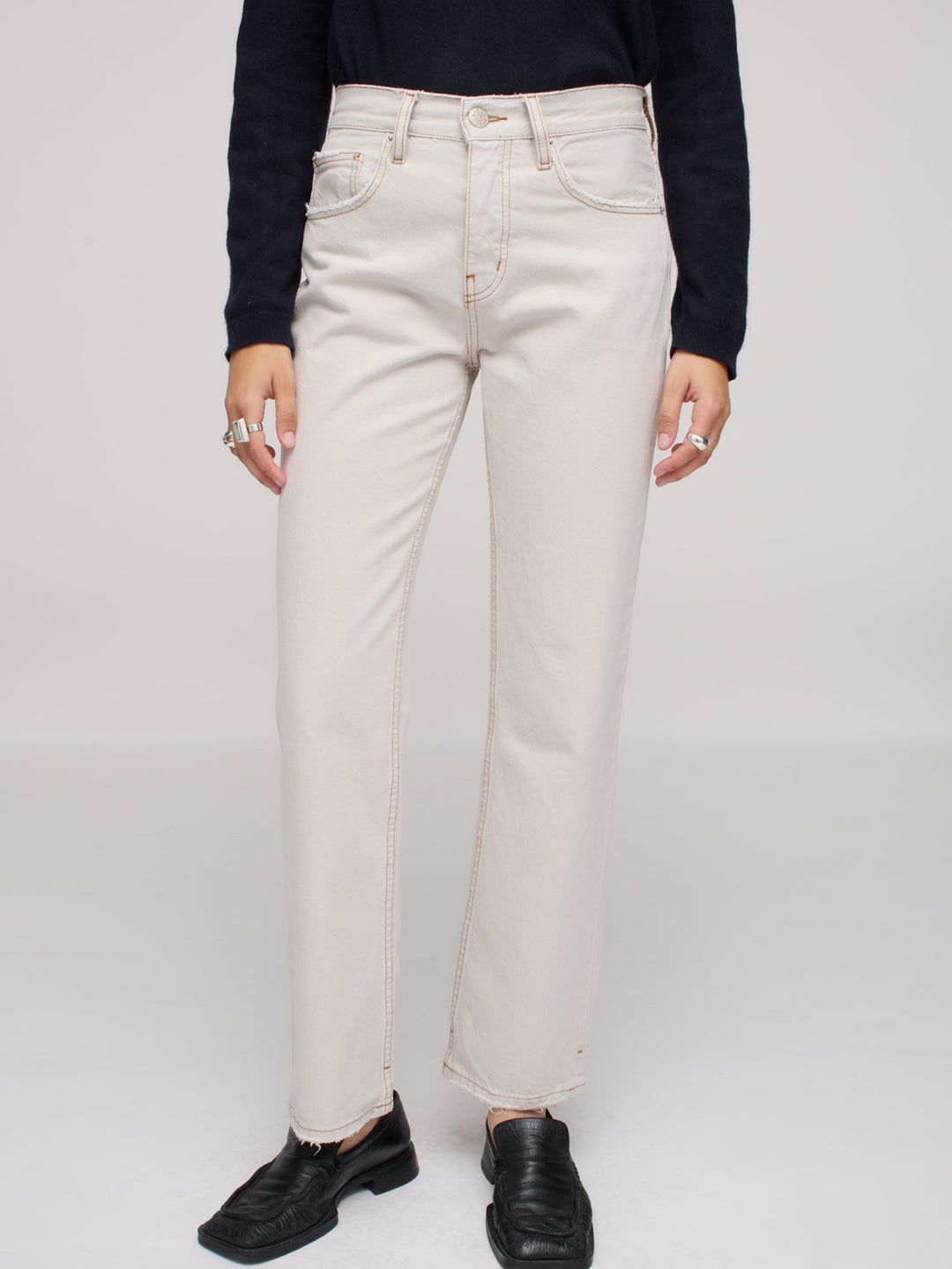 Calla Mid Rise Ankle Jeans - Fog