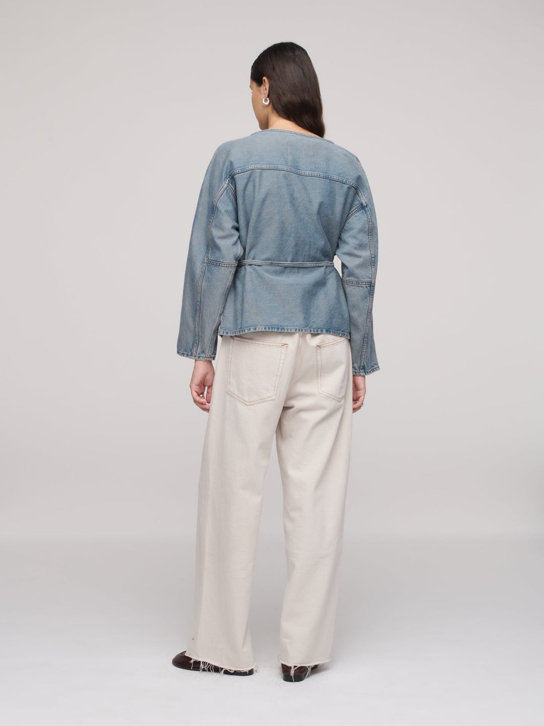 Denim Sweat Top - Worn Ink