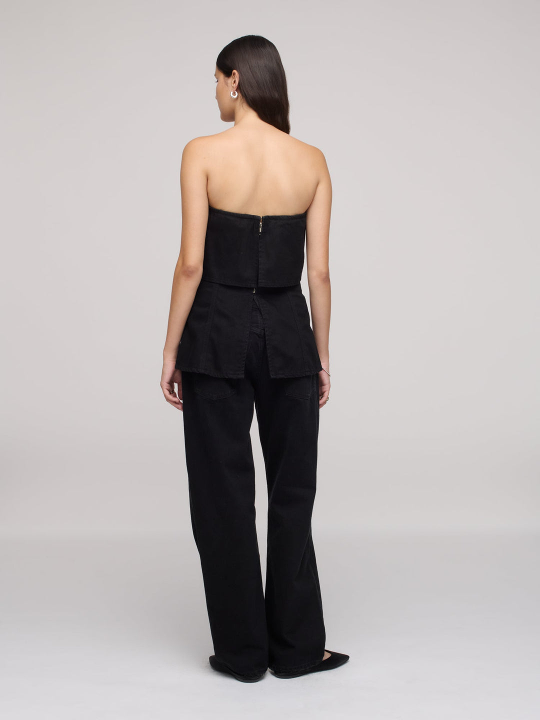 Denim Bandeau Top - One Year Black