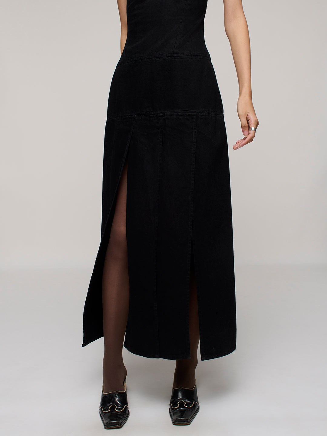 Strip Dress - One Year Black