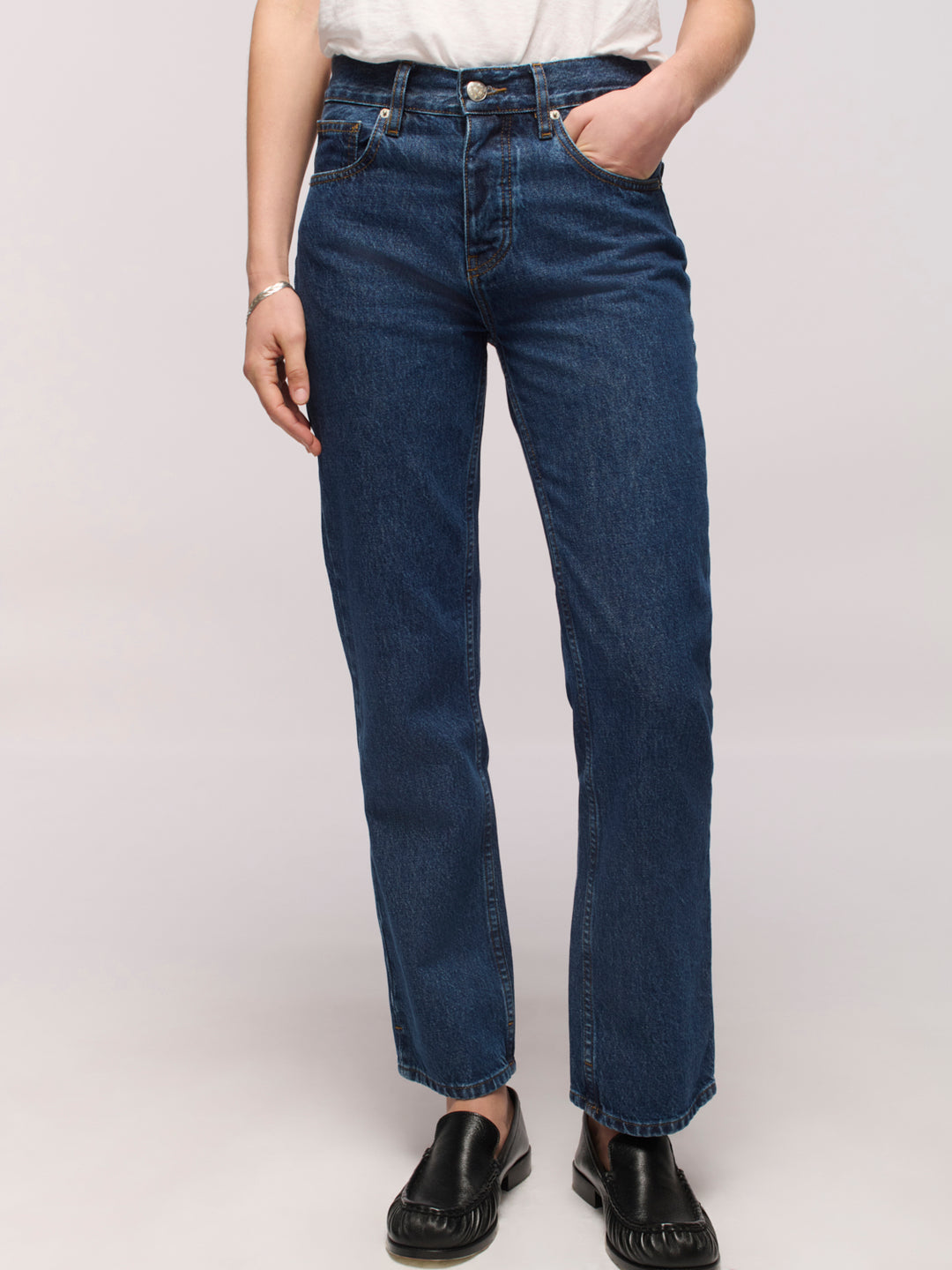 Calla Straight Ankle Jean - True Blue