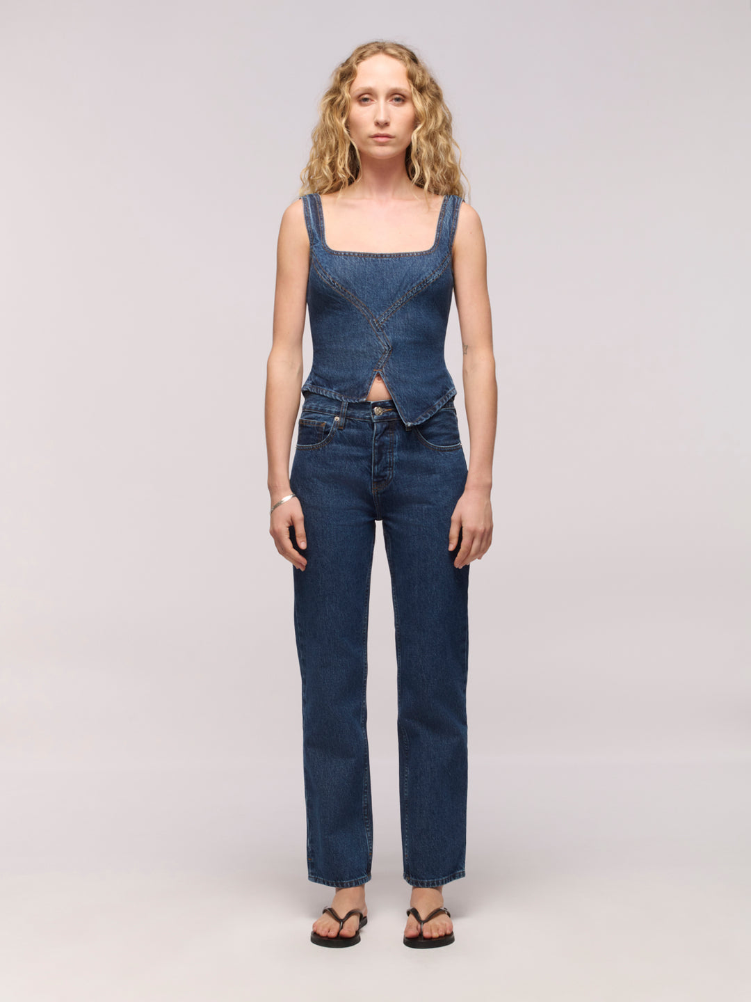 Calla Straight Ankle Jean - True Blue