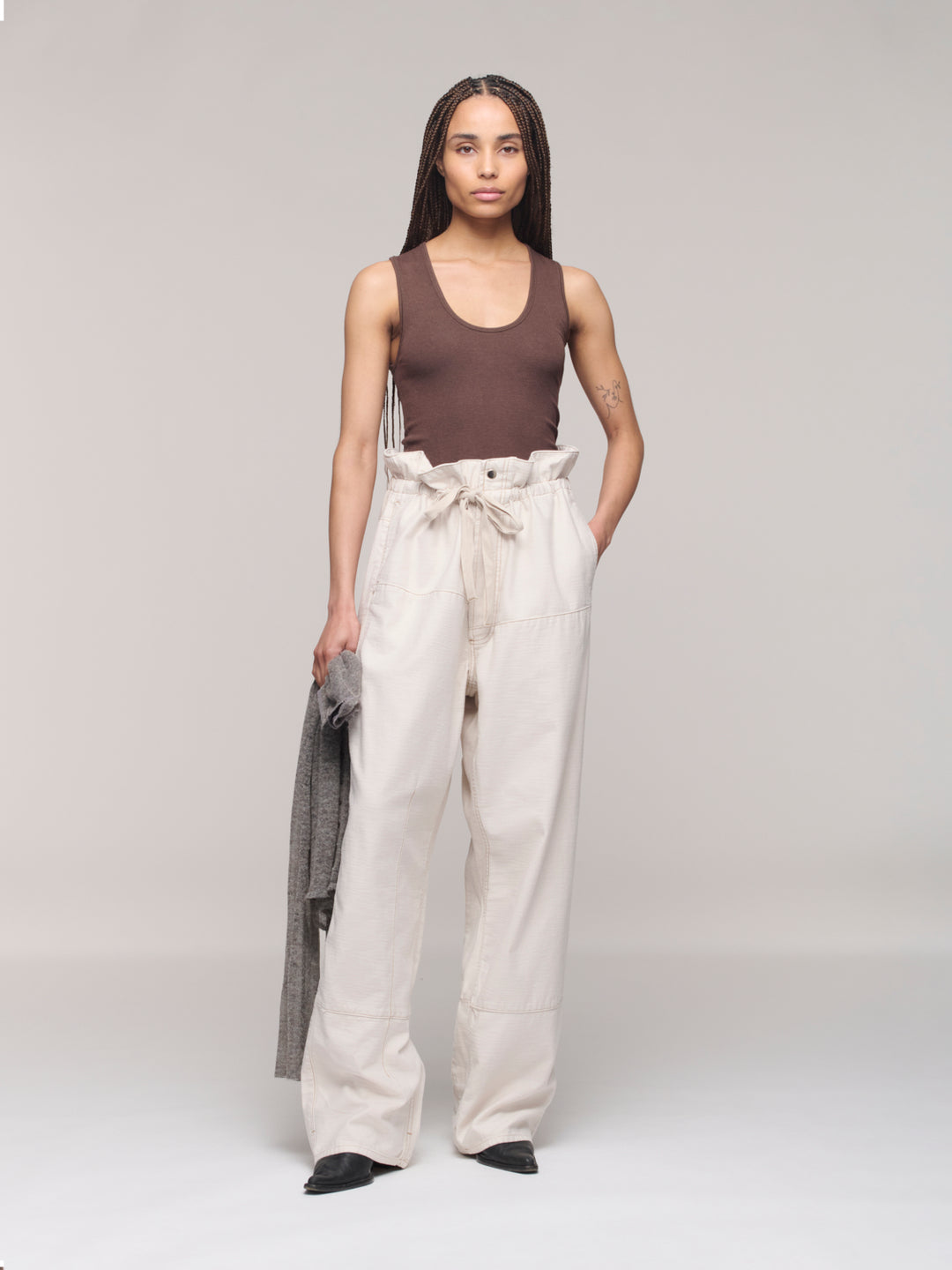 Breeze Paper Bag Pant - Salt