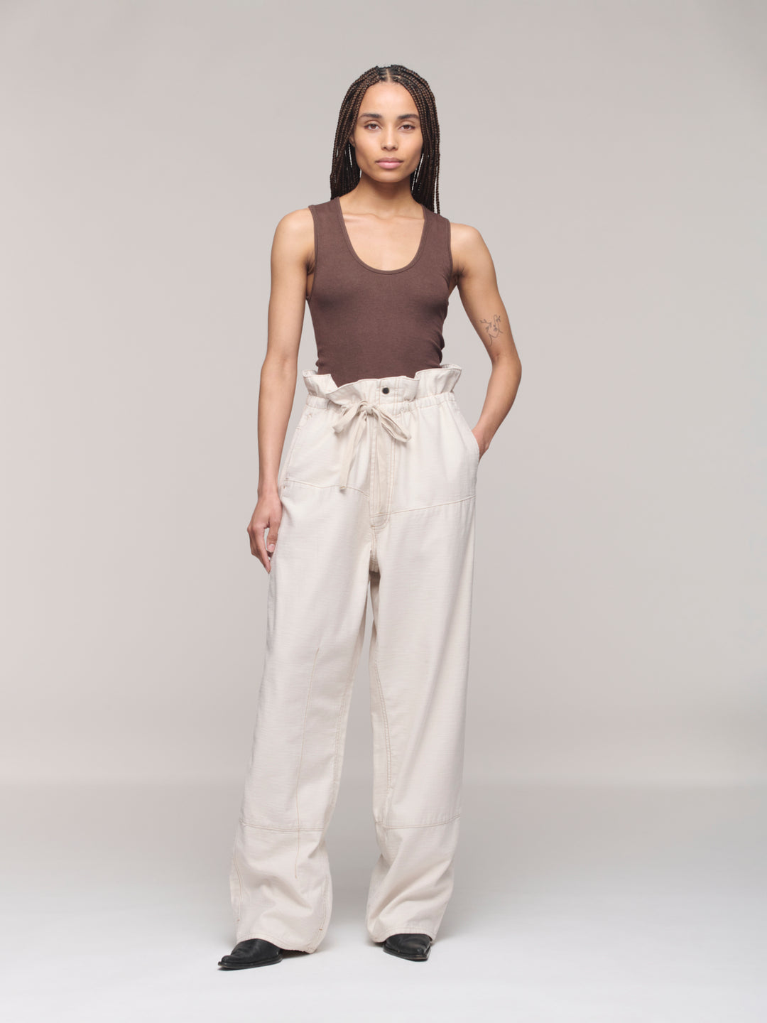Breeze Paper Bag Pant - Salt