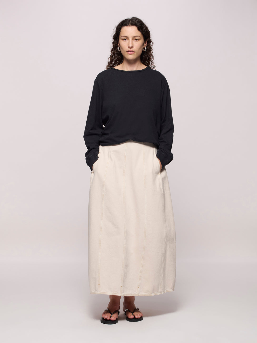 Cocoon Skirt - Salt