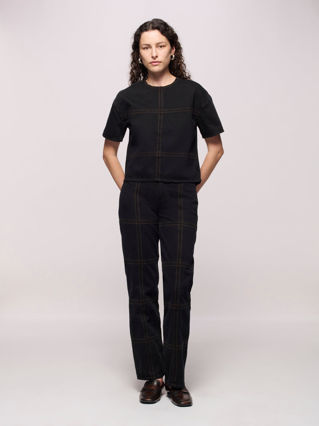 Grid Tee - One Year Black