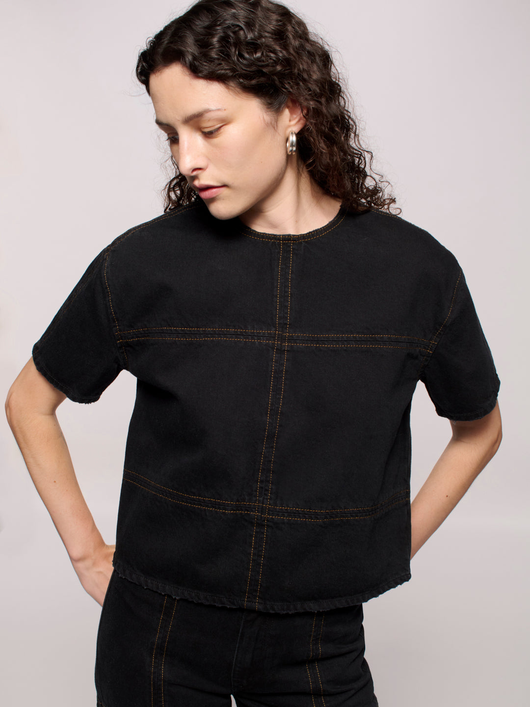 Grid Tee - One Year Black