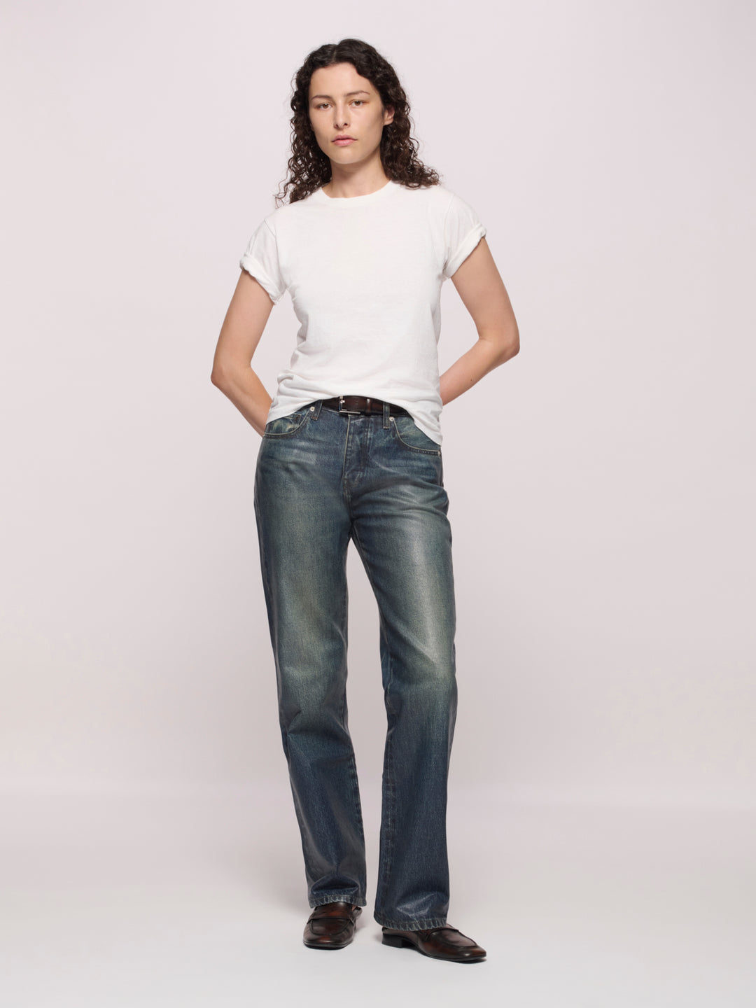 Calla Straight Full Jean - Glass Archive Blue