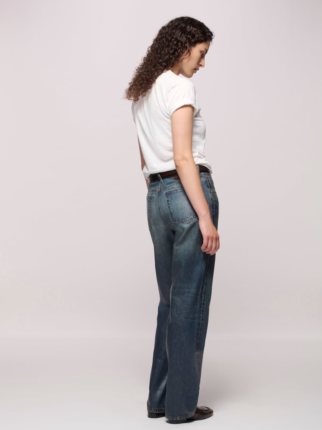 Calla Straight Full Jean - Glass Archive Blue