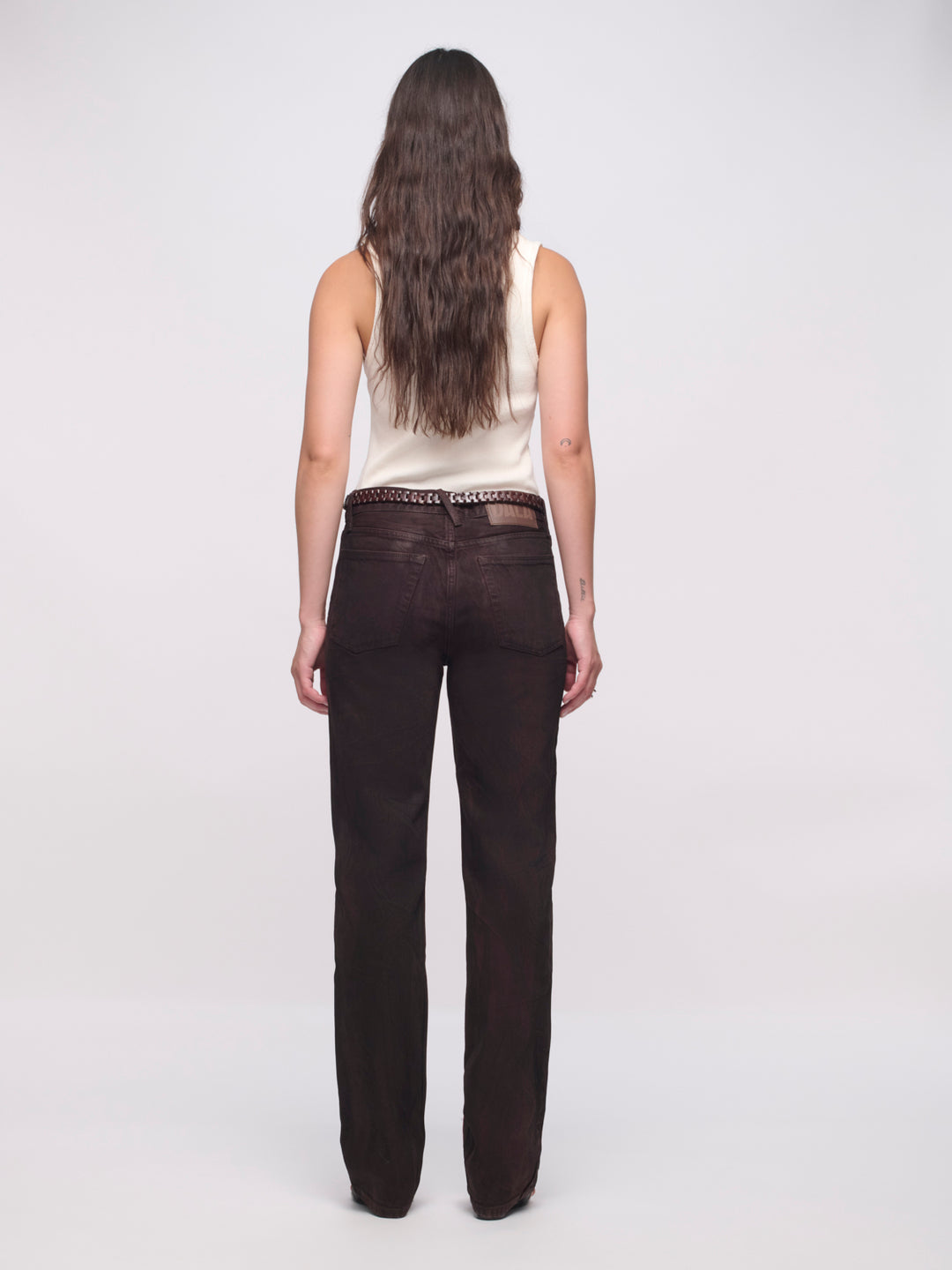 Alley High Rise Full Jean - Ganache Crackle