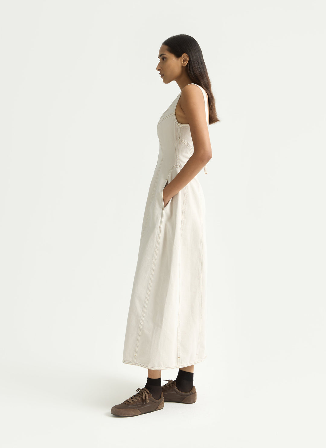 Cocoon Bustier Dress - Salt